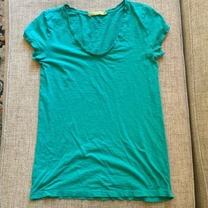 Ann Taylor LOFT sun washed tee // XS // teal/aquamarine